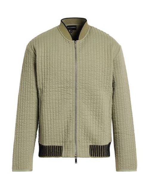 Man Jacket Sage green Size S Cotton, Polyester, Elastane
