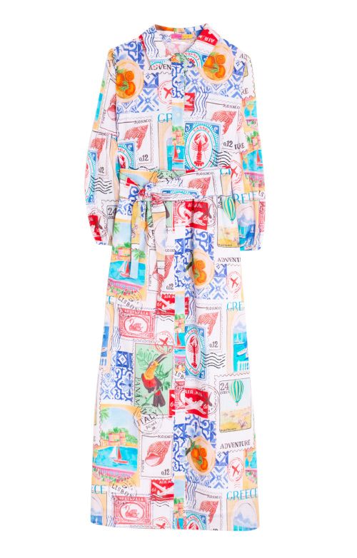 Ladies Euro Summer Patchwork Shirt Dress