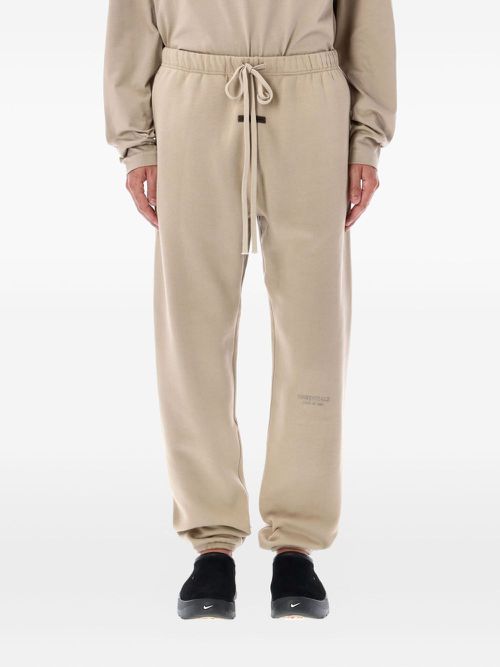 Drawstring fleece track pants - Neutrals