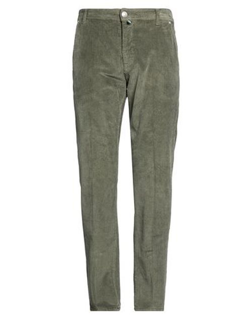 Man Pants Military green Size 34 Cotton, Elastane