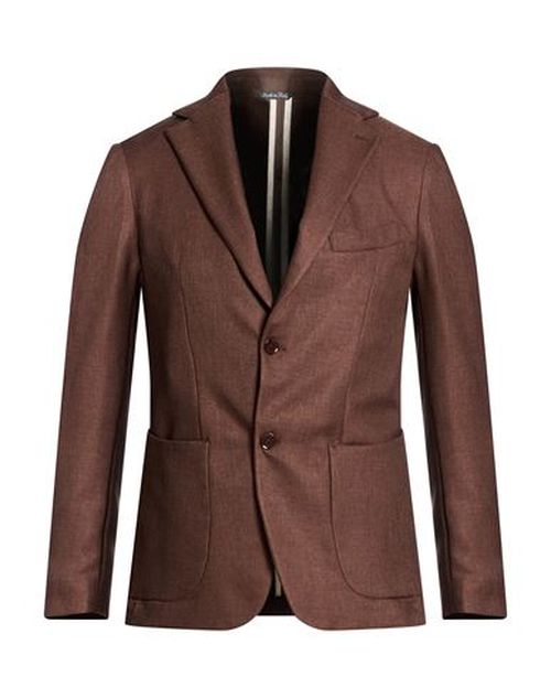 Man Blazer Brown Size 40 Polyester, Viscose, Wool, Elastane