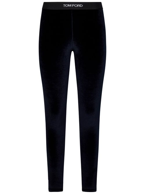 Triacetate Leggings — Blue