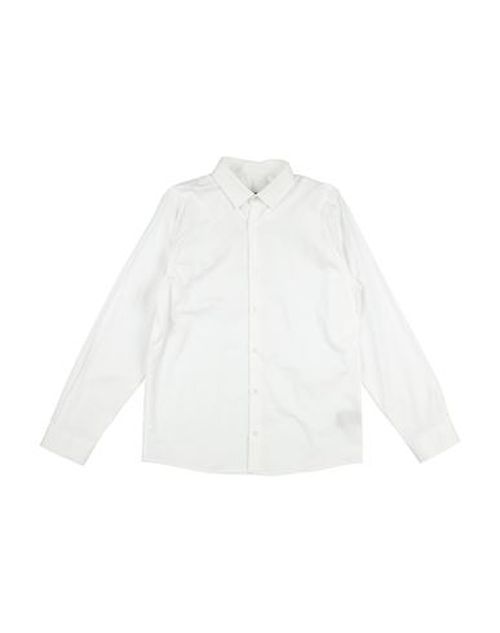 Kid Boy Shirt White Size 18 Cotton, Elastane