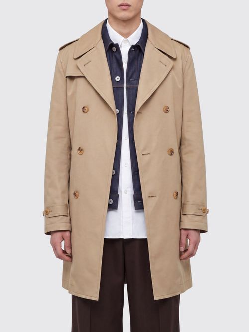 Coat Men color Beige