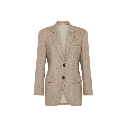 Cashmere Blend Blazer — Beige