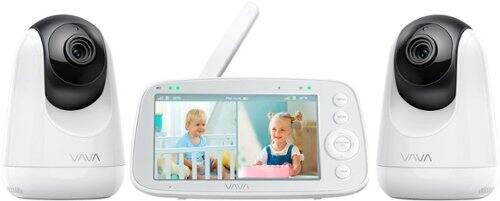 "Baby Monitor Split View 5"" 720P with 2 Cameras - White"