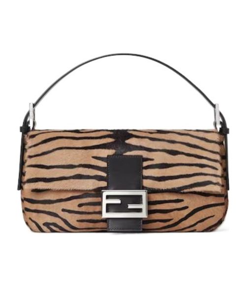 Baguette Tiger-Stripe Shoulder Bag