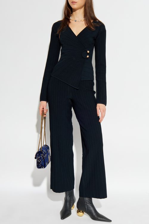 Striped Trousers `Deba`, Women's, Navy Blue
