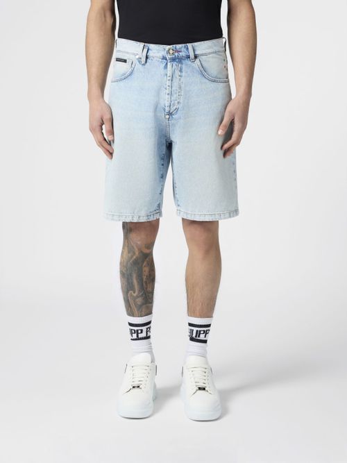 Shorts Men color Denim