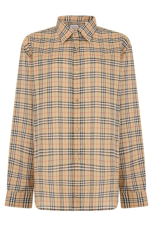 Checkered Long-Sleeve Button-Front Shirt