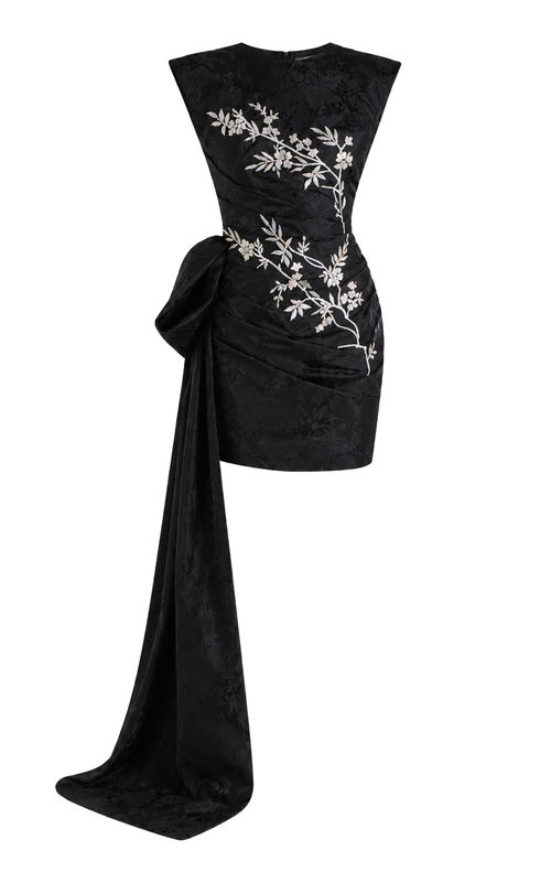Blackout Silk Brocade Mini Dress - Moda Operandi