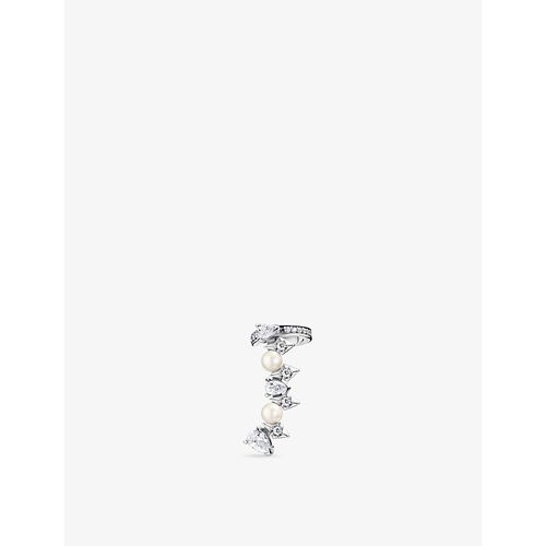 Womens White Ice Crystals Sterling Silver