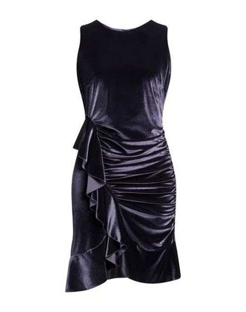 Woman Mini dress Dark purple Size 6 Polyester, Viscose, Elastane