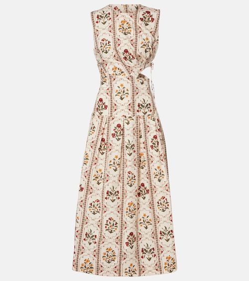 Otoño Andes floral cotton midi dress