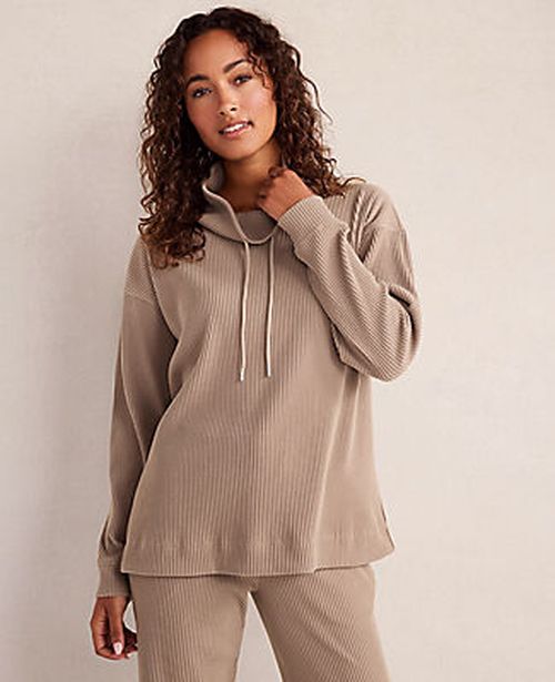 Ann Taylor Haven Well Within Ottoman Rib Cowl Neck Top