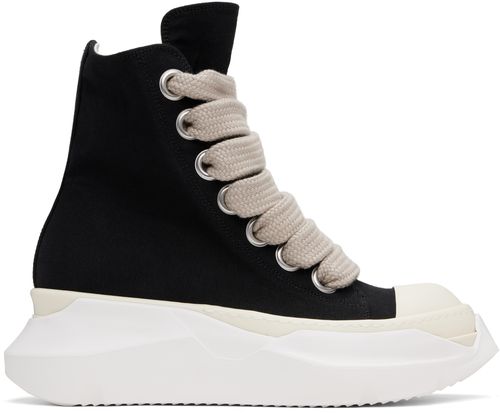 Rick Owens DRKSHDW Black Hollywood Jumbo Laces Abstract Sneaks Sneakers