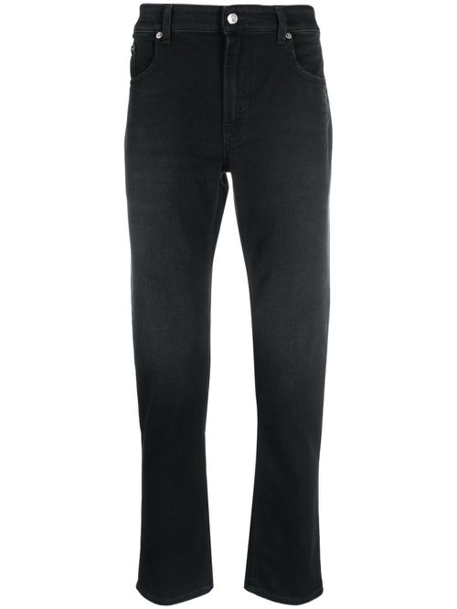 Corkey mid-rise slim-cut jeans - Black