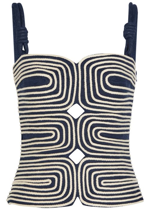 Marea Rope-effect Linen top