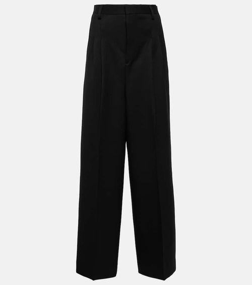 High-rise wool wide-leg pants