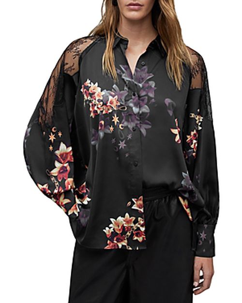 Oana Stargazer Lace Trim Shirt