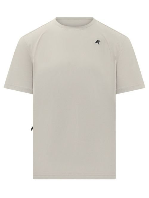 Beige Solid Crew Neck T-Shirt