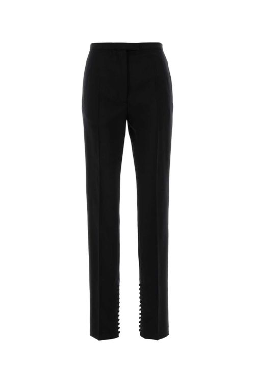 Wool Mohair Trousers — Black
