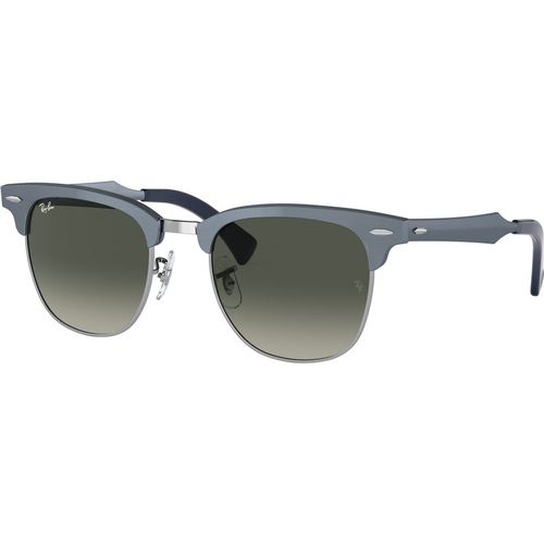 Ray - Ban Unisex Ray - Ban RB3507 CLUBMASTER ALUMINUM 924871 Sunglasses Metal Blue Grey Squared Normal Shaded