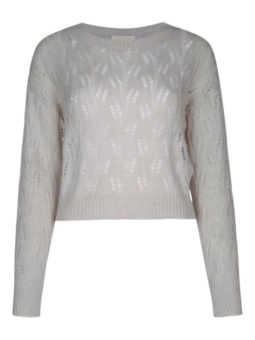 I BLUES pointelle-knit sweater - White