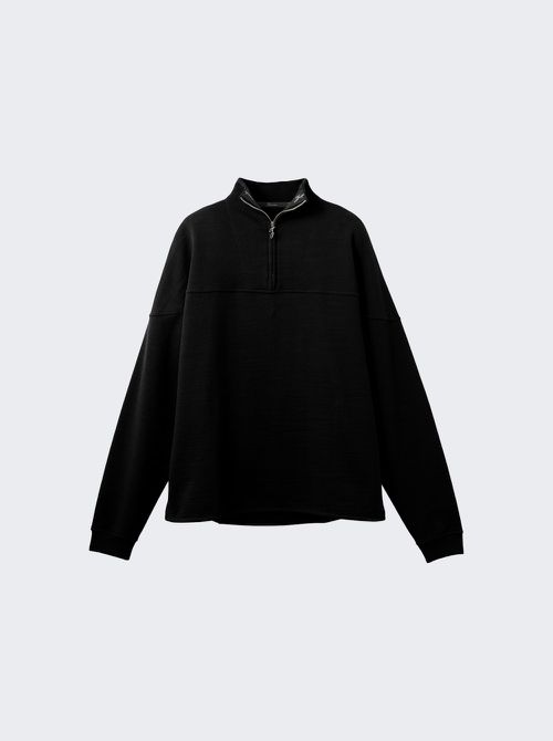 The Rond Carre Zipped Sweatshirt Black