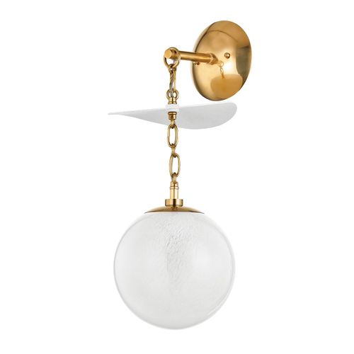 Vintage Brass One Light Wall Sconce from the Antoinette Collection