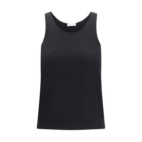 Cashmere and Silk Blend Tank Top — Black