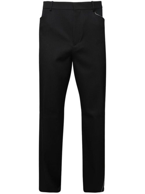 Panelled wool trousers - Black