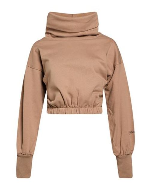 Woman Sweatshirt Taupe Size M Cotton