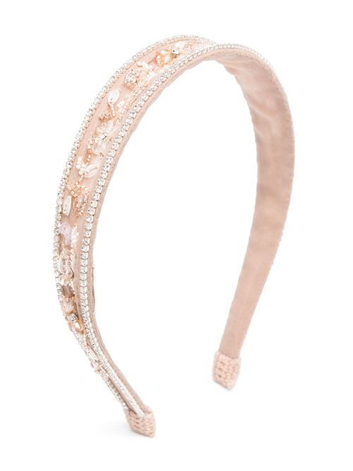 Bead-embellished hair band - Neutrals