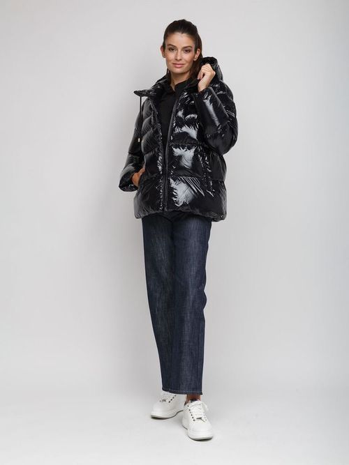Quilted Puffer Down Jacket — Black