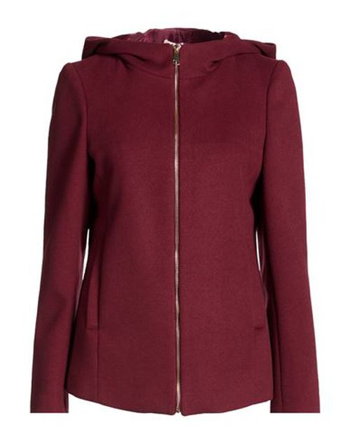 Woman Coat Burgundy Size 12 Viscose, Polyester