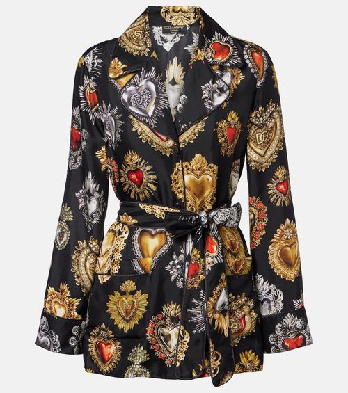 Devotion belted silk twill shirt