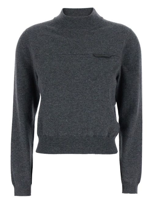 Mock-neck sweater - Grey