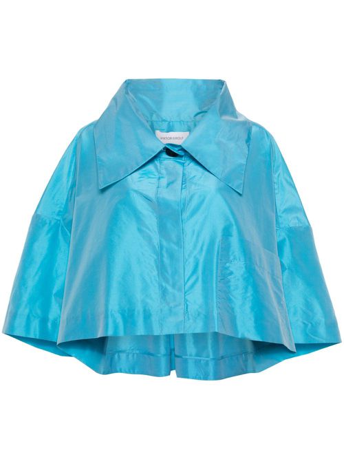 Extreme taffeta shirt jacket - Blue