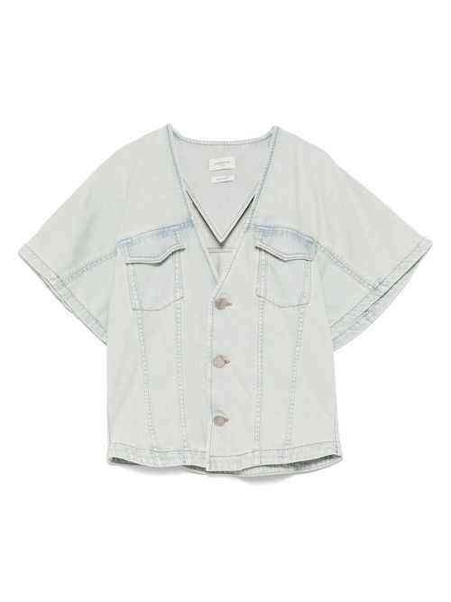 Short-sleeve denim shirt - Blue