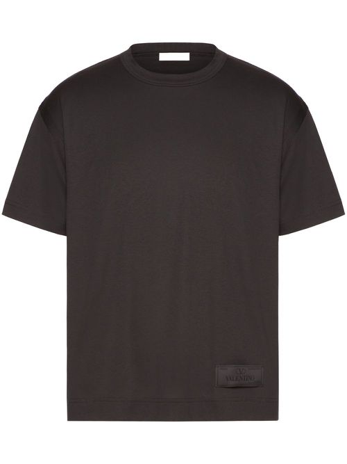 Valentino Garavani logo-appliqué cotton T-shirt - Grey