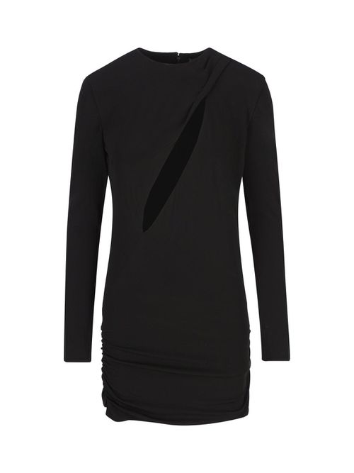 Cut-out Long Sleeved Mini Dress