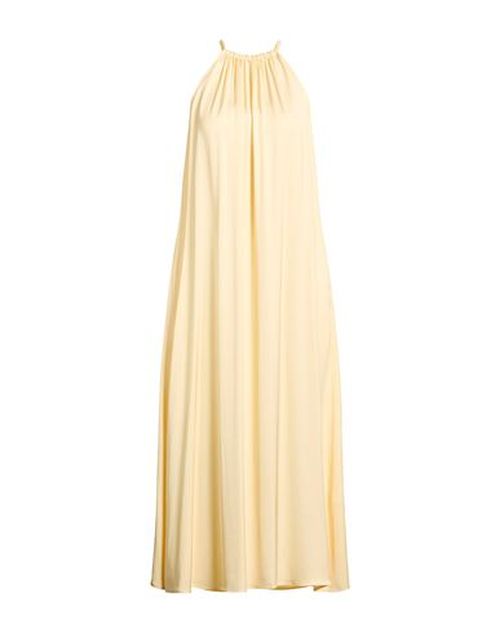 Woman Maxi dress Pastel yellow Size 6 Viscose