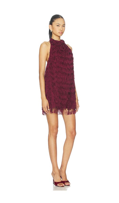ROAME. ROBE À FRANGES RAFFAELLA en Burgundy. L. Also en M, S