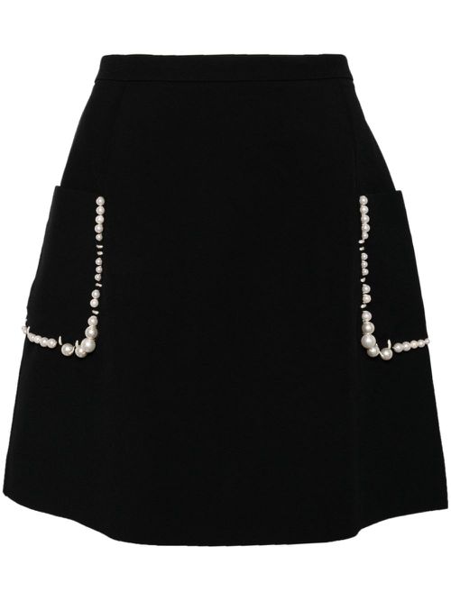 Embellished mini skirt - Black