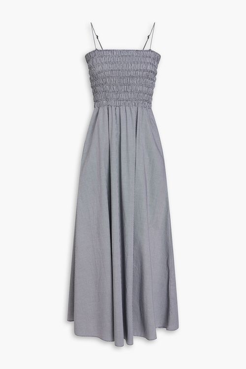 Lida gingham cotton-poplin maxi dress - Black - UK/AU 6