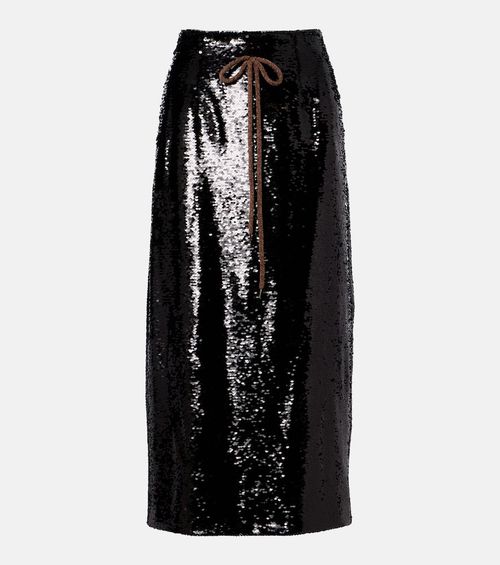Sequined pencil skirt
