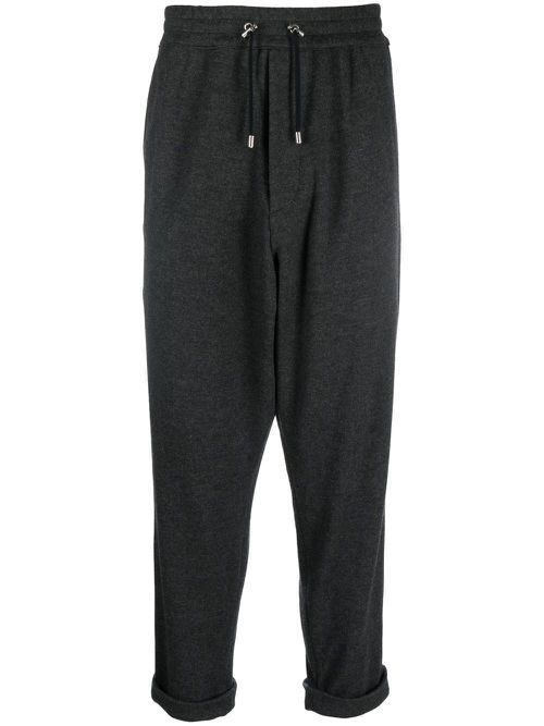 Low-crotch drawstring-waist trousers - Grey