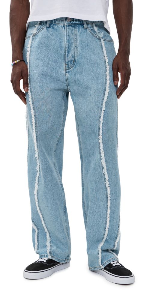 Stone Wash Ollie Denim Jeans Light Indigo Denim
