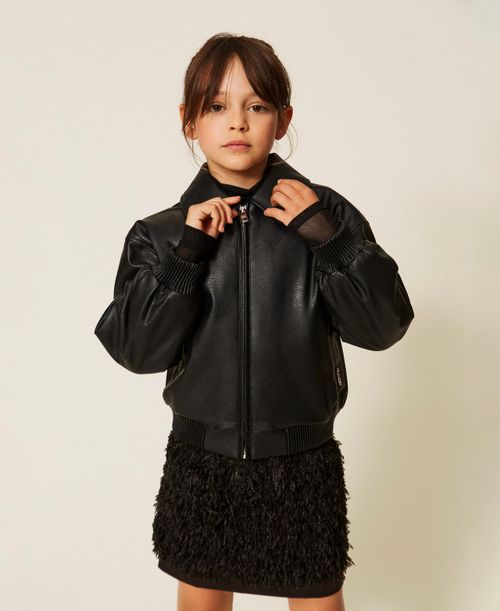 Like bomber jacket with collar